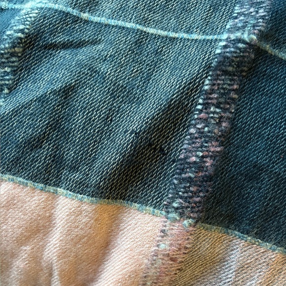 Madewell Navy and Pink Brushed Plaid Blanket Scarf - Picture 10 of 11
